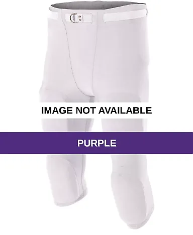 N6181 A4 Men's Flyless Football Pant PURPLE front view