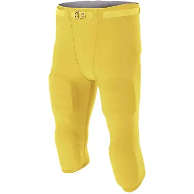 N6181 A4 Men's Flyless Football Pant GOLD front view