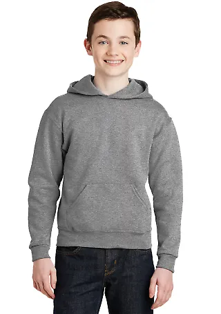 JERZEES 996Y NuBlend Youth Hooded Pullover Sweatsh in Oxford front view
