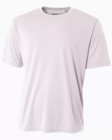 NB3142 A4 Youth Cooling Performance Crew Tee WHITE front view