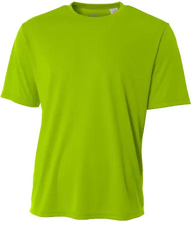 NB3142 A4 Youth Cooling Performance Crew Tee LIME front view