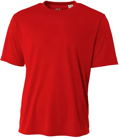 NB3142 A4 Youth Cooling Performance Crew Tee SCARLET front view