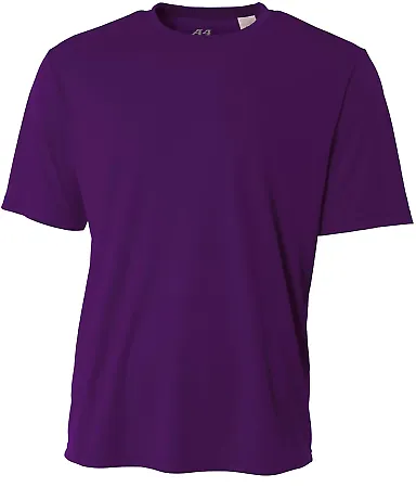 NB3142 A4 Youth Cooling Performance Crew Tee PURPLE front view