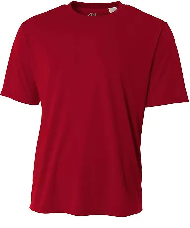 NB3142 A4 Youth Cooling Performance Crew Tee CARDINAL front view