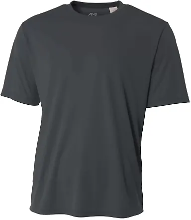 NB3142 A4 Youth Cooling Performance Crew Tee GRAPHITE front view