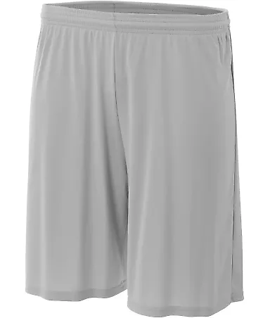 NB5244 A4 Youth Cooling Performance Shorts SILVER front view