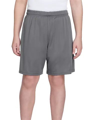 NB5244 A4 Youth Cooling Performance Shorts GRAPHITE front view