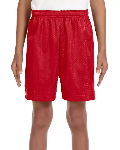 A4 NB5301 Youth Shorts SCARLET front view