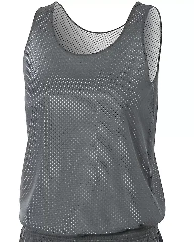 NW1000 A4 Reversible Mesh Tank GRAPHITE/ WHITE front view