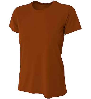 NW3201 A4 Women's Cooling Performance Crew T-Shirt TEXAS ORANGE front view