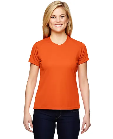NW3201 A4 Women's Cooling Performance Crew T-Shirt ATHLETIC ORANGE front view