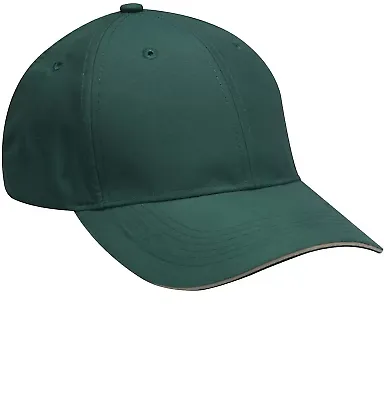 PE102 Adams Polyester Performer Cap in Forest/ khaki front view