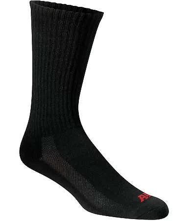 S8004 A4 Performance Crew Socks BLACK front view
