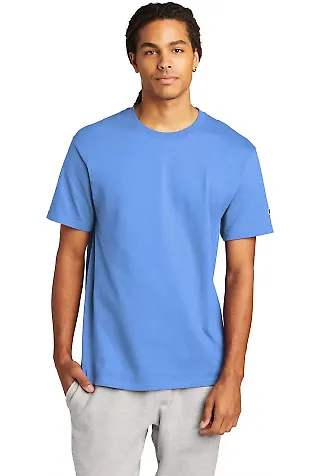 T425 Champion Adult Short-Sleeve T-Shirt T525C in Light blue front view