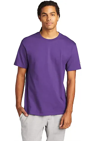 T425 Champion Adult Short-Sleeve T-Shirt T525C in Purple front view