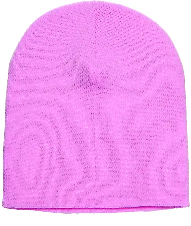 Y1500 Yupoong Heavyweight Knit Cap in Baby pink front view