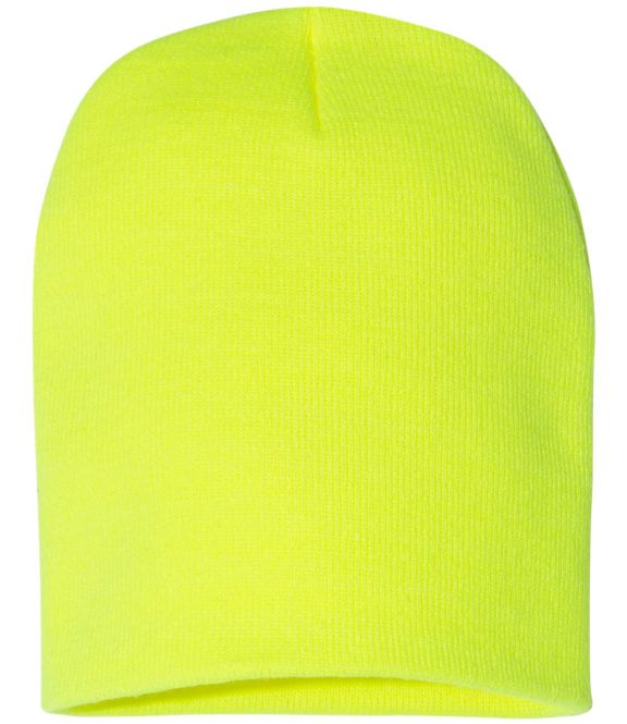 Y1500 Yupoong Heavyweight Knit Cap in Safety yellow