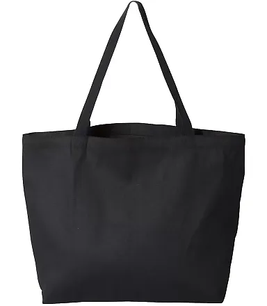 8503 Liberty Bags 12 Ounce Cotton Canvas Tote Bag BLACK front view