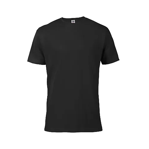 DELTA APPAREL 116535 ADULT S/S TEE in Black front view