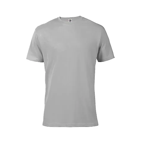 DELTA APPAREL 116535 ADULT S/S TEE in Silver front view