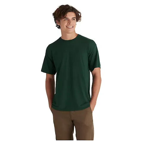 DELTA APPAREL 116535 ADULT S/S TEE in Forest front view