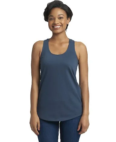 Next Level 6933 The Terry Racerback Tank in Indigo front view