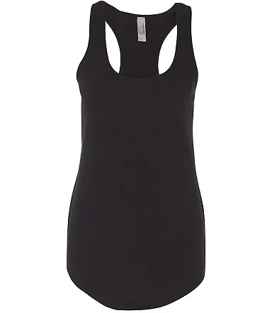 Next Level 6933 The Terry Racerback Tank BLACK front view