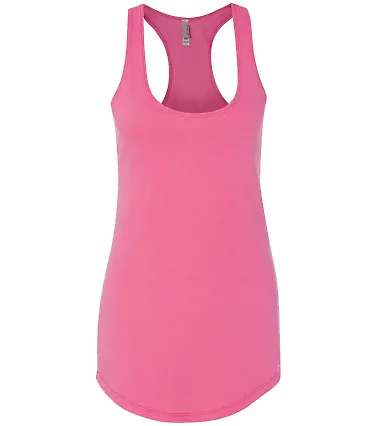 Next Level 6933 The Terry Racerback Tank HOT PINK front view