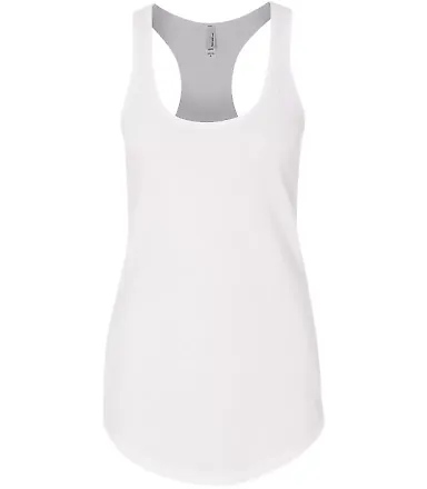 Next Level 6933 The Terry Racerback Tank WHITE front view