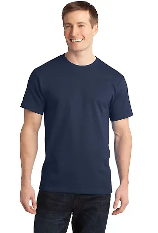 PC150 Port & Company Essential Ring Spun Cotton T- Navy front view