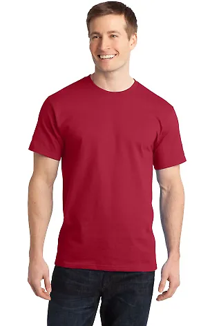 PC150 Port & Company Essential Ring Spun Cotton T- Red front view