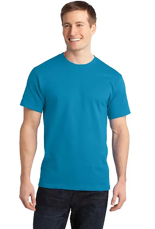 PC150 Port & Company Essential Ring Spun Cotton T- Turquoise front view