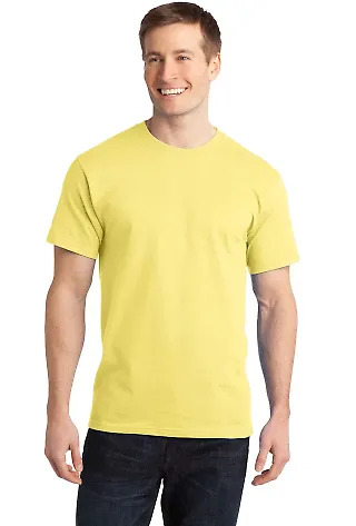 PC150 Port & Company Essential Ring Spun Cotton T- Yellow front view
