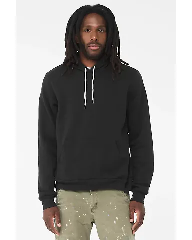 Men's Medium Black Heavy-Duty Cotton/Polyester Long-Sleeve Pullover Hoodie