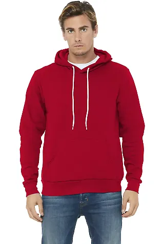 BELLA+CANVAS 3719 Unisex Cotton/Polyester Pullover in Red front view