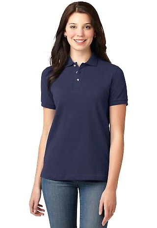 L420 Port Authority® - Ladies Pique Knit Polo in Navy front view