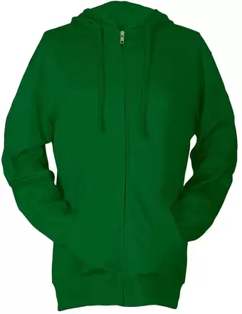 0260TC Unisex Beach Hoodie in Kelly green front view