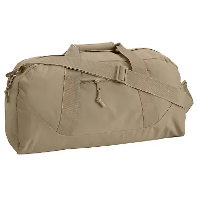 8806 Liberty Bags Large Recycled Polyester Square  in Khaki front view