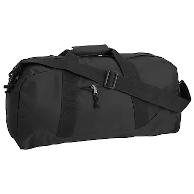 8806 Liberty Bags Large Recycled Polyester Square  in Black front view