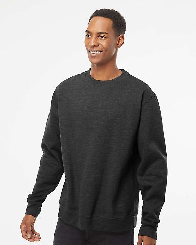 SS3000 Independent Trading Co. Crewneck Sweatshirt in Charcoal heather front view