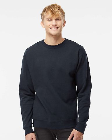 SS3000 Independent Trading Co. Crewneck Sweatshirt in Classic navy front view