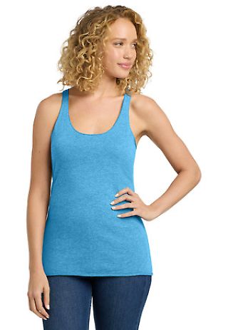Next Level 6733 Tri-Blend Racerback Tank in Vintage turquoise front view