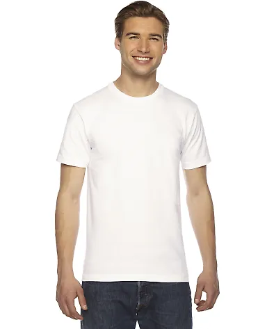 HJ400 American Apparel Short Sleeve Hammer T-Shirt White front view
