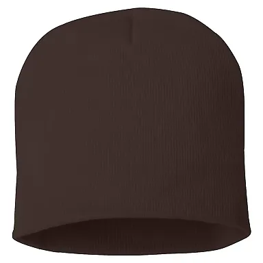 SP08 Sportsman 8 Inch Knit Beanie  in Brown front view