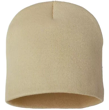 SP08 Sportsman 8 Inch Knit Beanie  in Camel front view