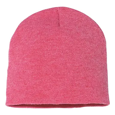SP08 Sportsman 8 Inch Knit Beanie  in Heather red front view