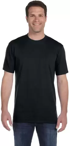 780 Anvil Middleweight Ringspun T-Shirt in Black front view