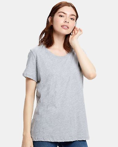 US115 US Blanks Relaxed Boyfriend Tee in Heather grey front view