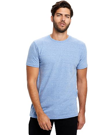 US Blanks US2229 Tri-Blend Jersey Tee in Tri blue front view