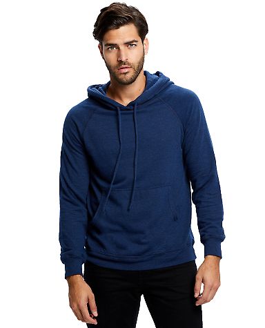 US8899 US Blanks Unisex Tri-Blend Hoodie in Tri navy front view